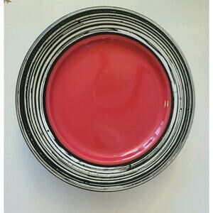 Tahiti Carmine by Thomson Pottery Red Black Salad Plates Set of 4